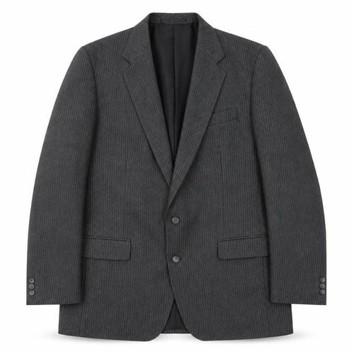 Hodges Mens Grey Striped  Jacket Suit Jacket Size L