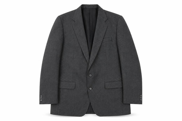 Hodges Mens Grey Striped  Jacket Suit Jacket Size L