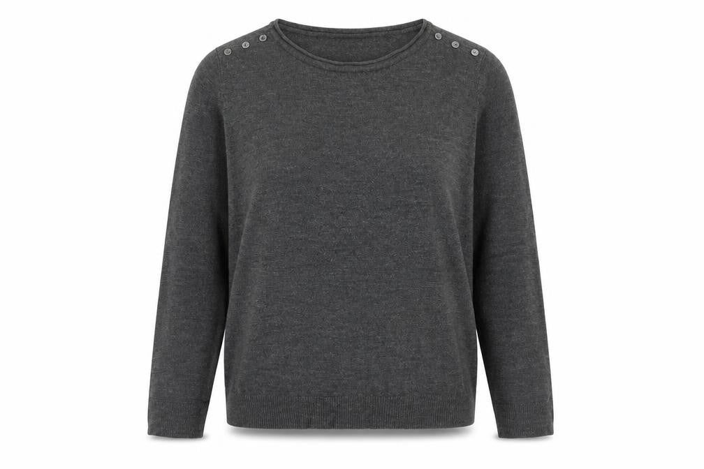 Front view of Atmosphere women’s grey jumper, size UK 14