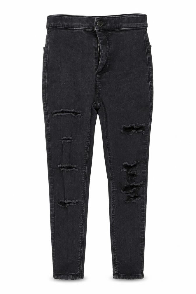Topshop Womens Black Denim Skinny Jeans Size 28 in L30 in