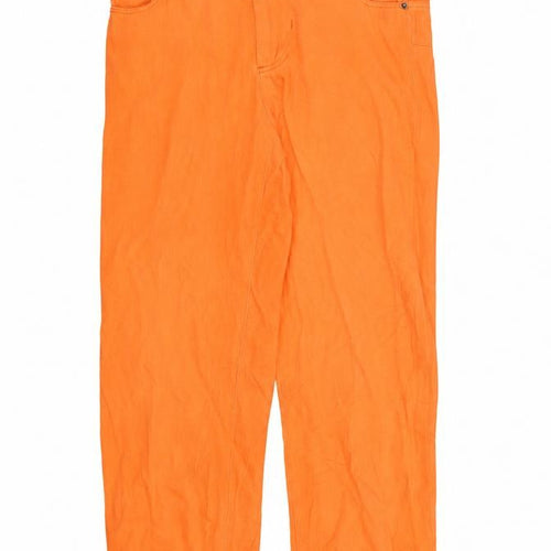 Preworn Womens Orange   Straight Jeans Size 8 L23 in