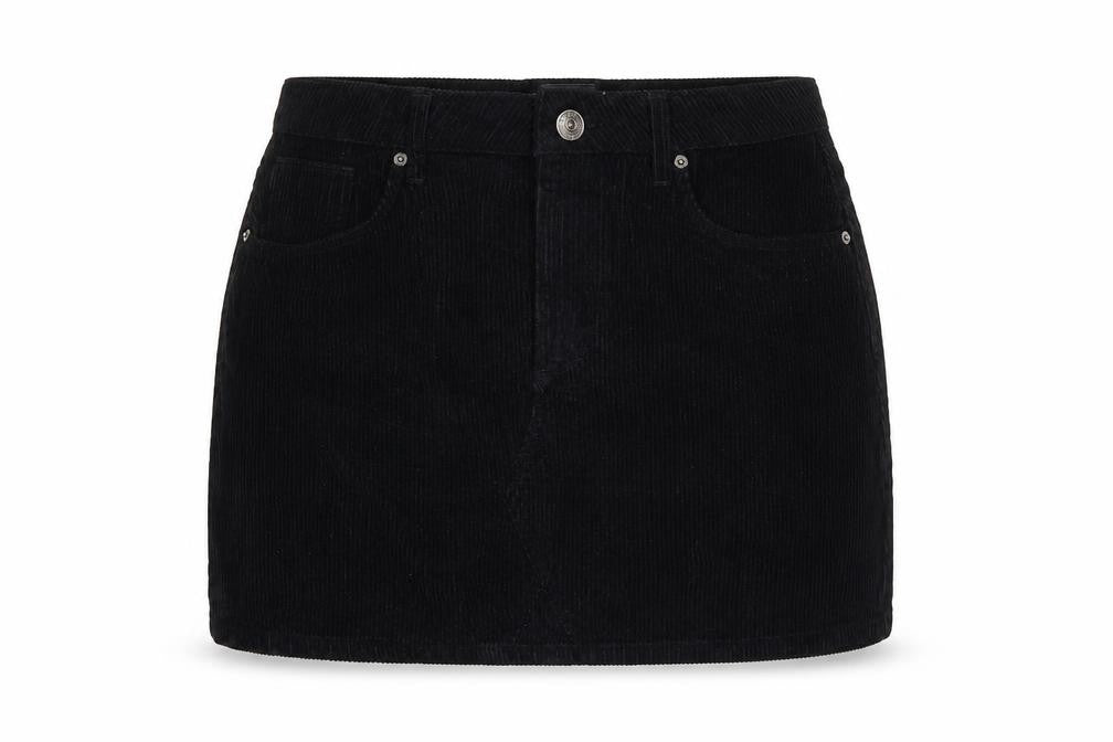 BDG Womens Blue  Velvet Straight & Pencil Skirt Size L