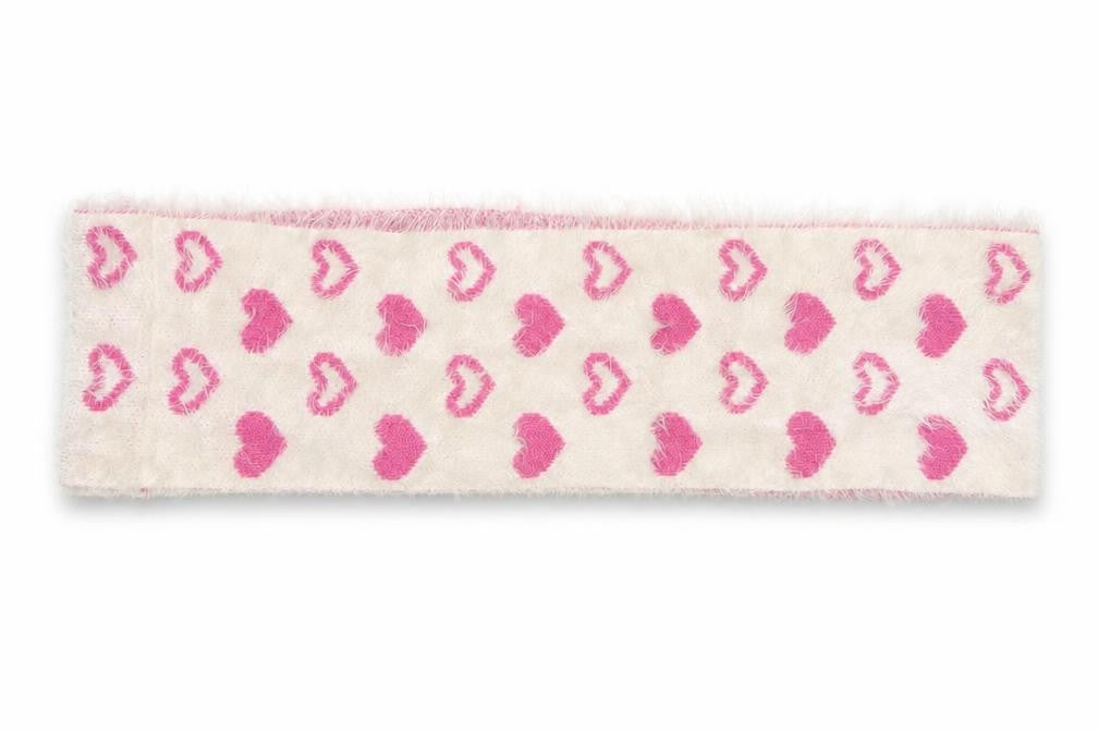 George Girls Pink Geometric Knit Rectangle Scarf Scarves & Wraps One Size  - Snood, Hearts
