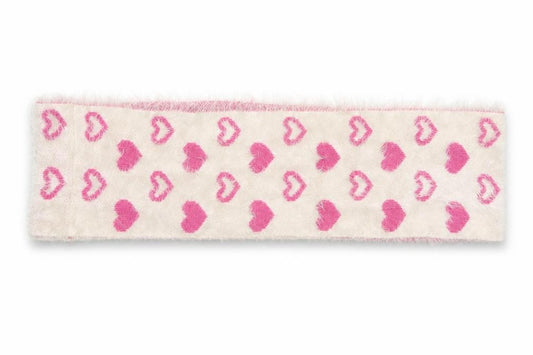 George Girls Pink Geometric Knit Rectangle Scarf Scarves & Wraps One Size  - Snood, Hearts