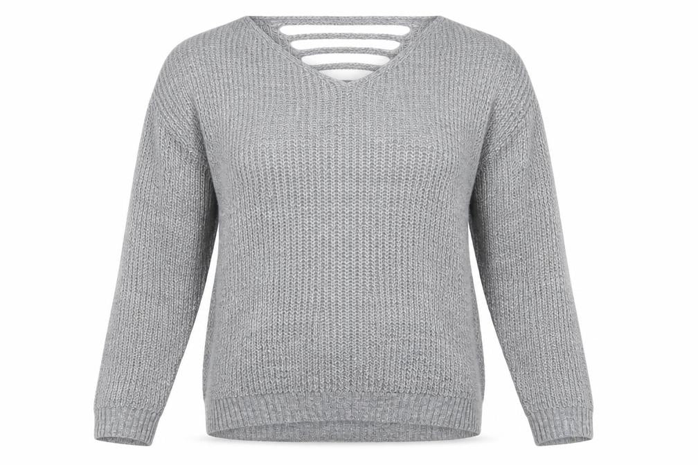 cameo rose Womens Grey   Pullover Jumper Size M