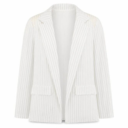 Maia Hemera Womens White   Jacket Blazer Size S  - shoulder pads
