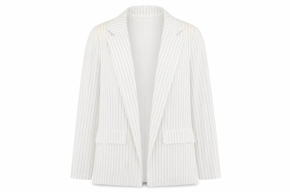 Maia Hemera Womens White   Jacket Blazer Size S  - shoulder pads