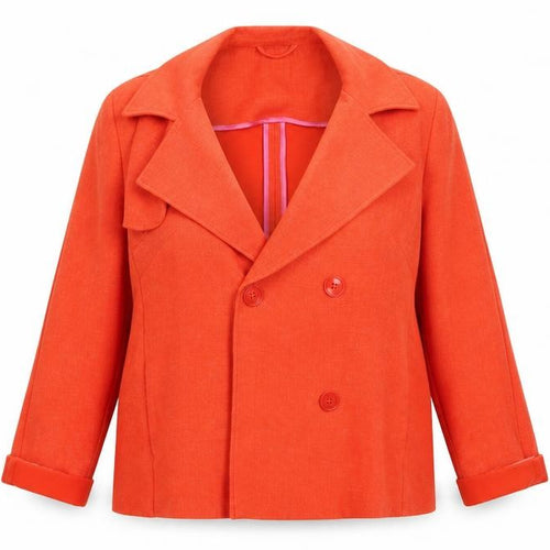 Preworn Womens Orange   Jacket Coat Size M