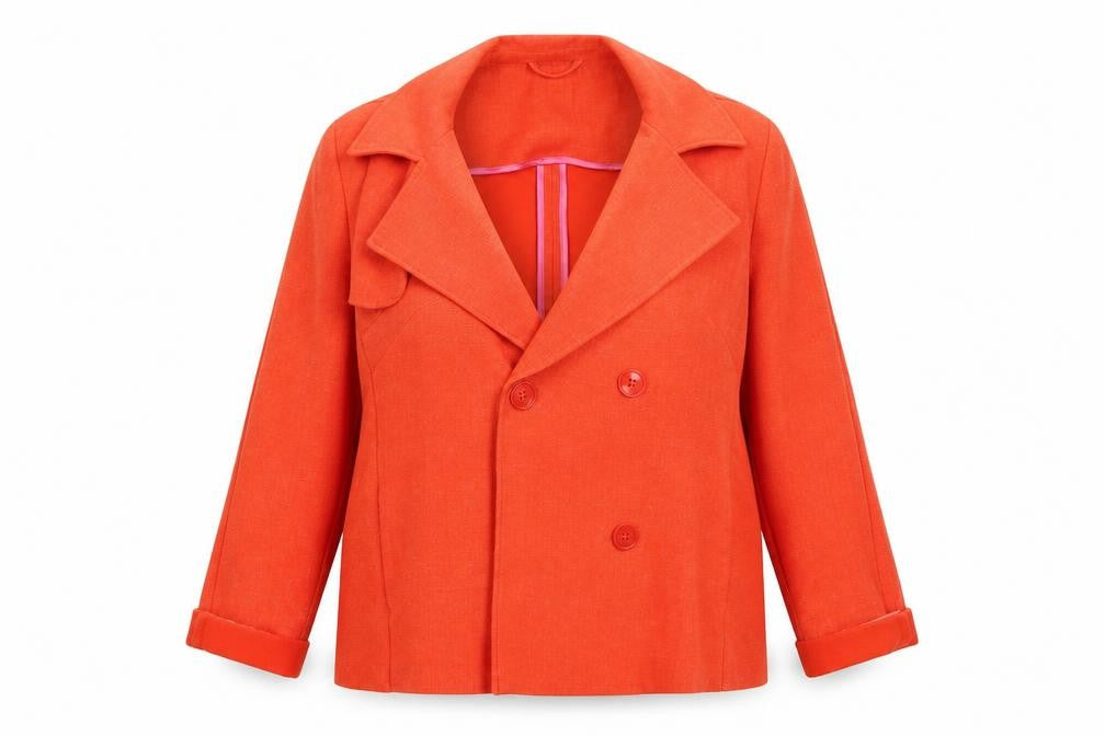Preworn Womens Orange   Jacket Coat Size M