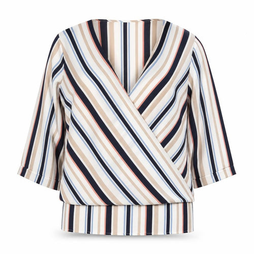New Look Womens Multicoloured Striped  Basic Blouse Size 8