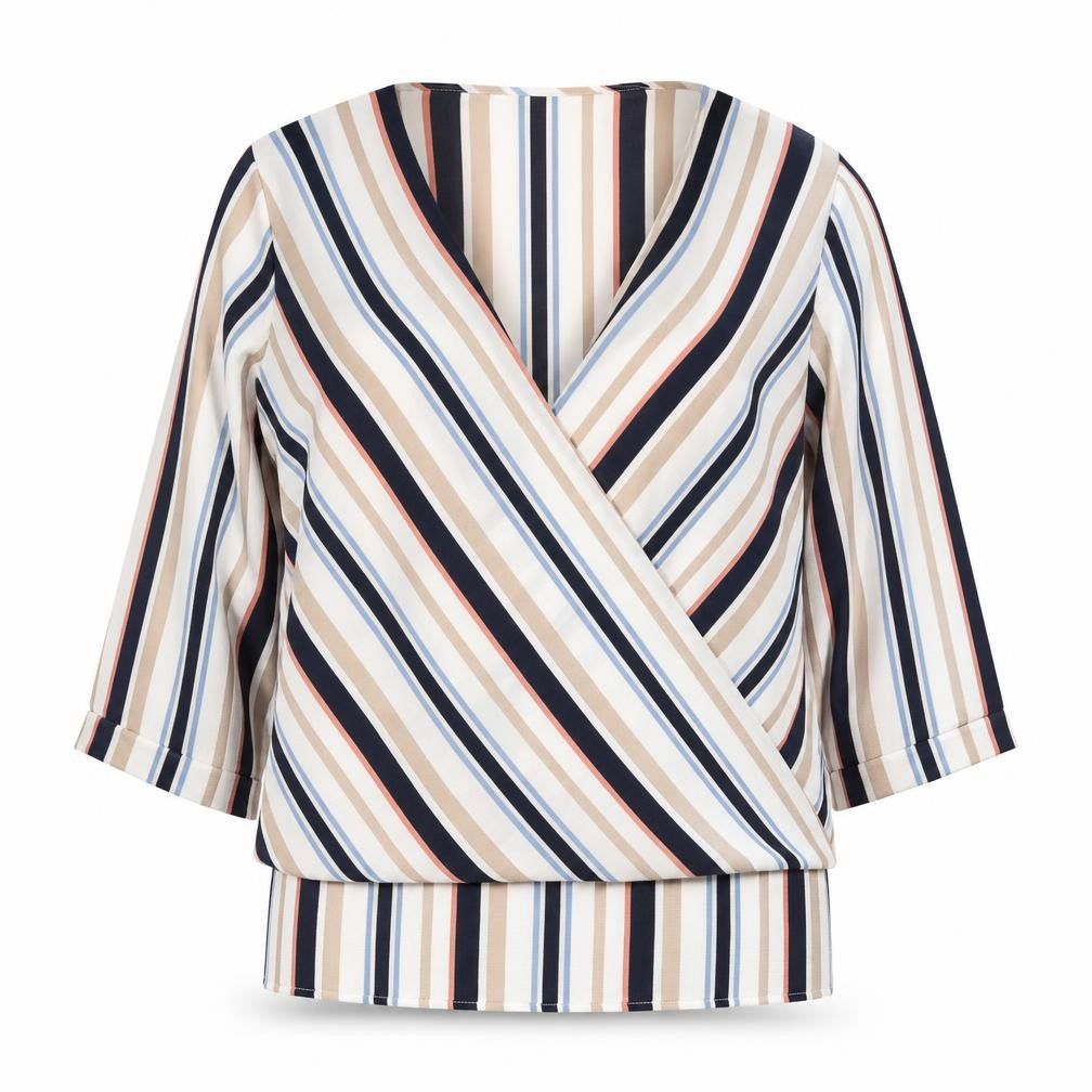 New Look Womens Multicoloured Striped  Basic Blouse Size 8