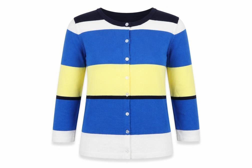 Text Womens Multicoloured Striped  Cape Jumper Size S