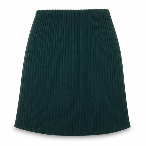 Preworn Womens Green   Pleated Skirt Size 36 in