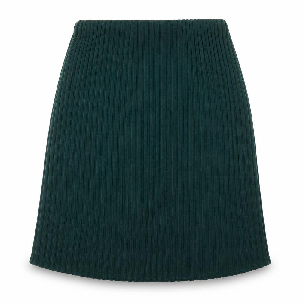 Preworn Womens Green   Pleated Skirt Size 36 in