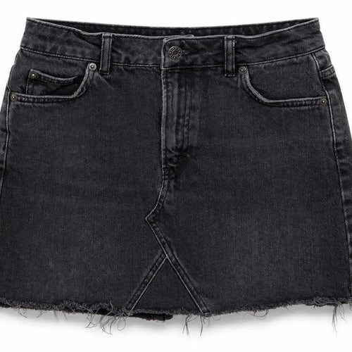 Topshop Womens Grey  Denim Mini Skirt Size 8
