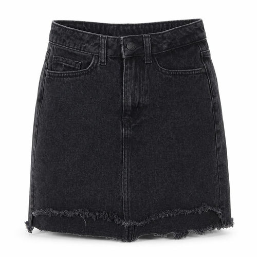 New Look Womens Grey  Denim A-Line Skirt Size 6