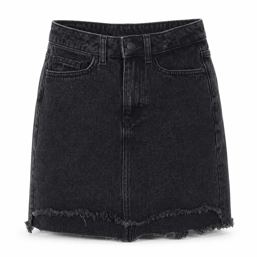 New Look Womens Grey  Denim A-Line Skirt Size 6