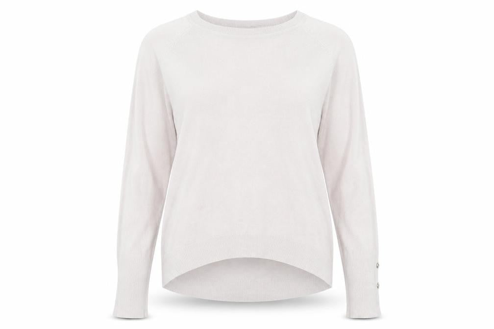 Front view of Primark women’s grey knit jumper, size M