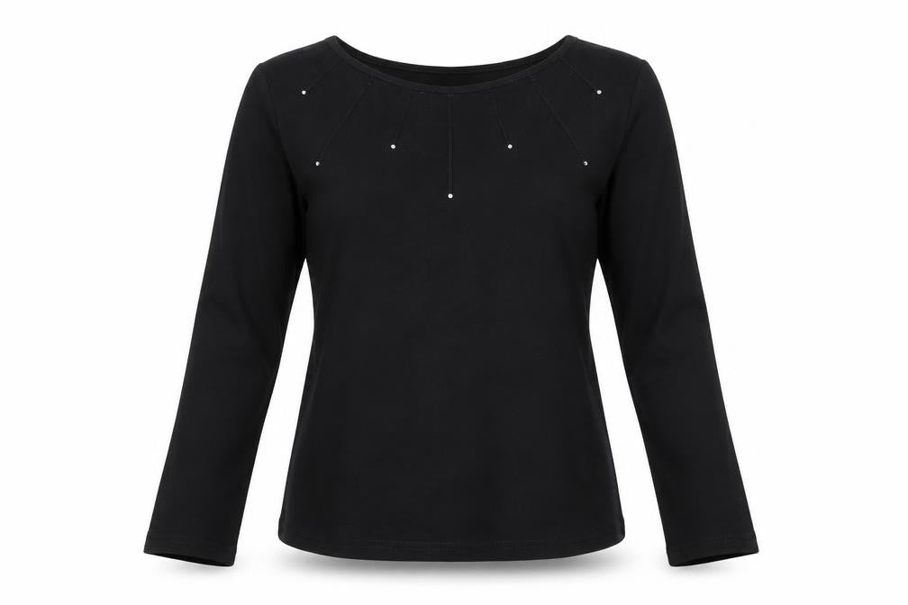 Waterfall Womens Black  Jersey Basic T-Shirt Size L