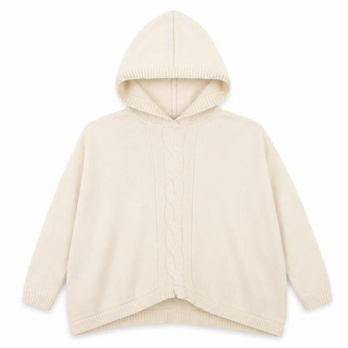 Gap Girls Ivory Batik Knit Pullover Hoodie Size 8-9 Years
