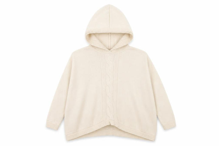 Gap Girls Ivory Batik Knit Pullover Hoodie Size 8-9 Years