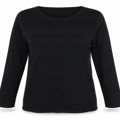 BHS Womens Black Striped Knit Pullover Jumper Size 14