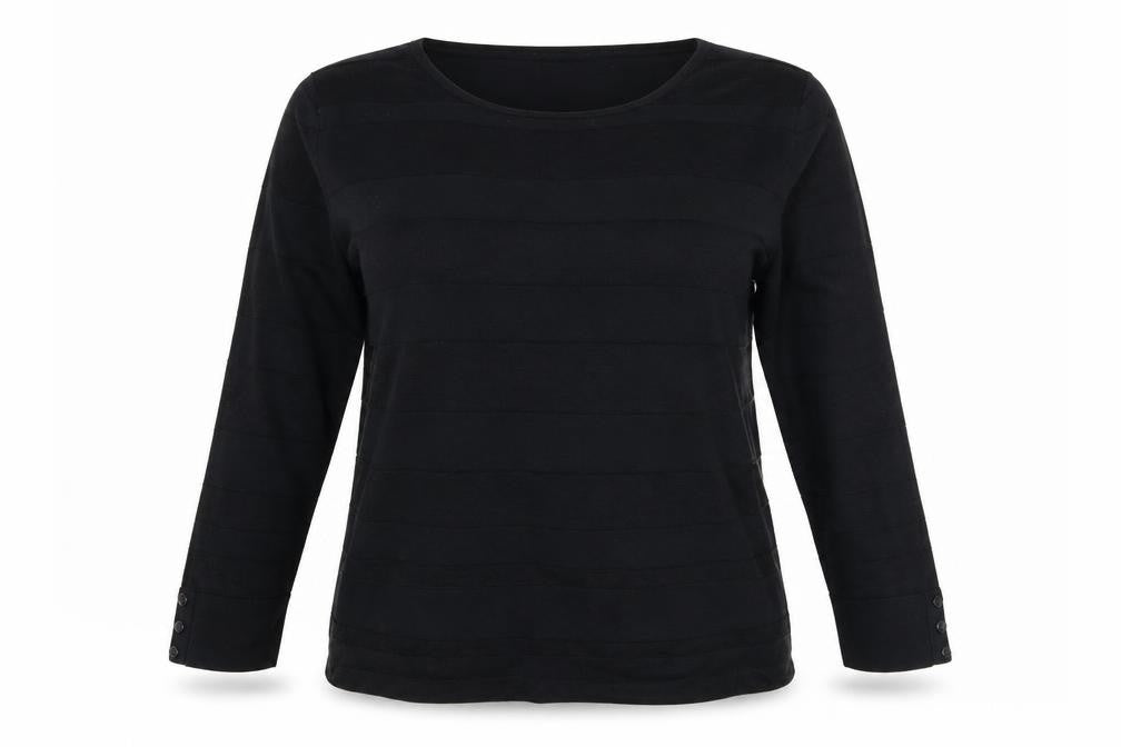 BHS Womens Black Striped Knit Pullover Jumper Size 14
