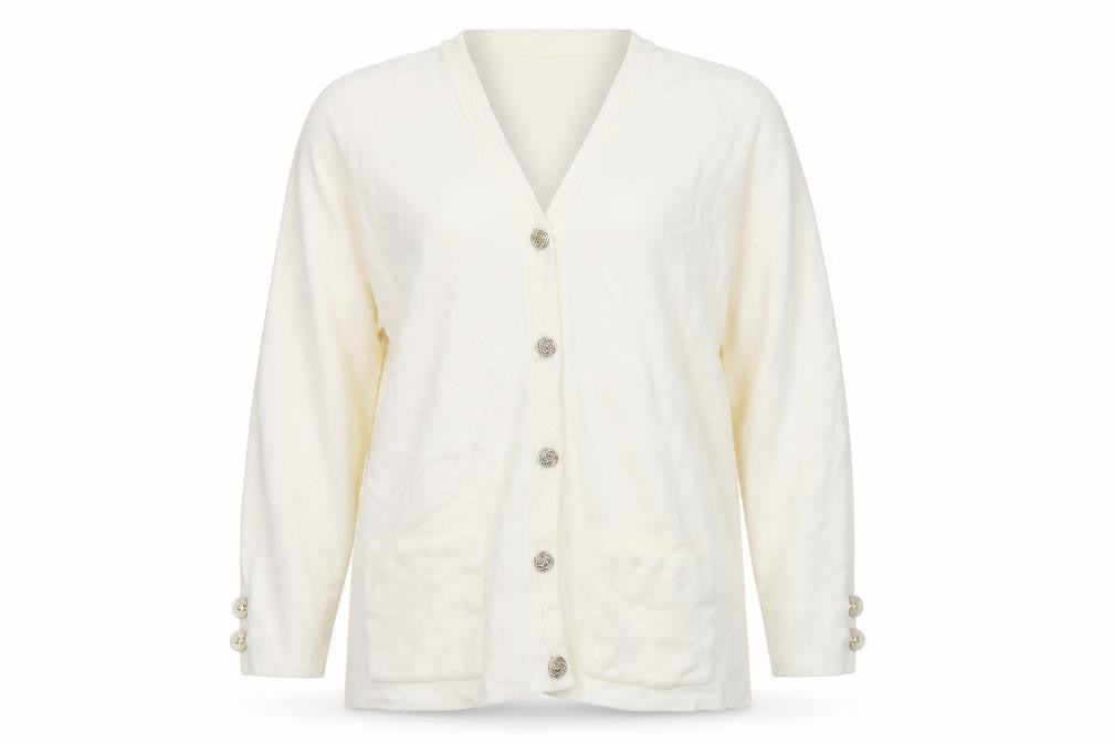 Classics Womens Ivory   Cardigan Jumper Size 14