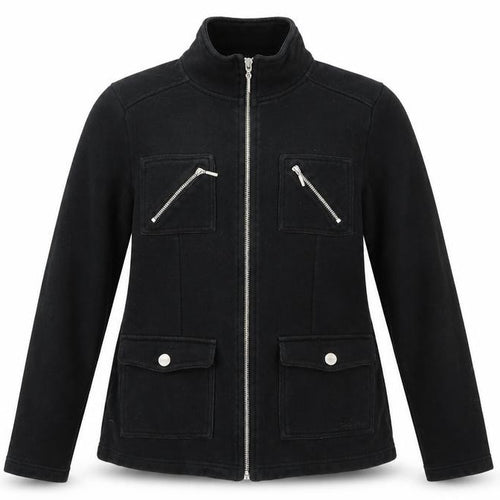 Maine New England Womens Black   Full Zip Jumper Size 12