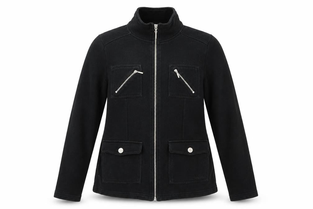 Maine New England Womens Black   Full Zip Jumper Size 12