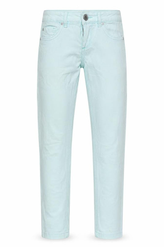 Front view of Gap girls’ green ikat skinny jeans, size 10, years