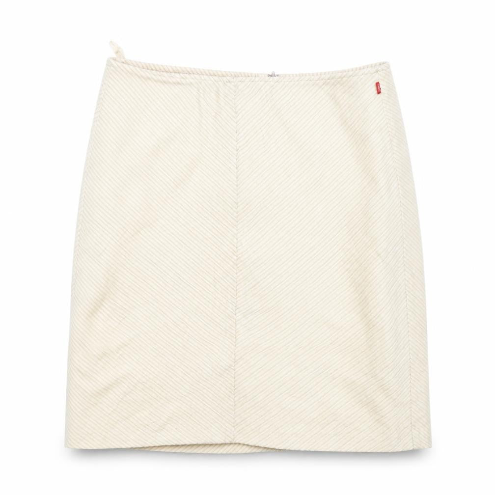 Preworn Womens Ivory   A-Line Skirt Size 34 in