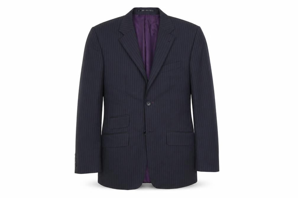 Burton Mens Blue Striped  Jacket Blazer Size 38