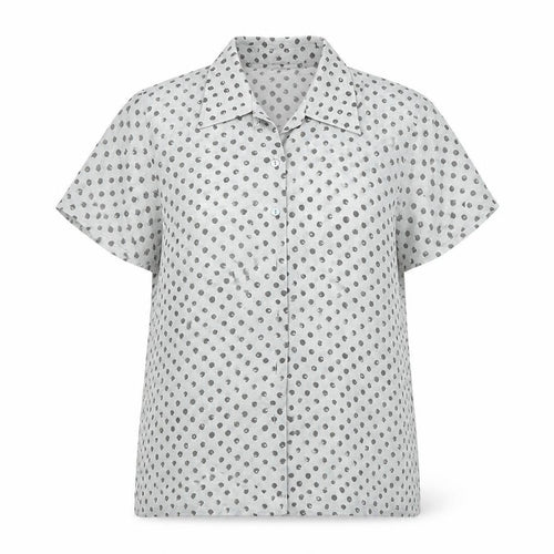 Libra Womens Blue Polka Dot  Basic Blouse Size 12