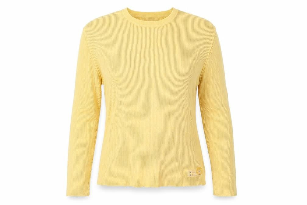 Front view of River Island women’s yellow jumper, size L