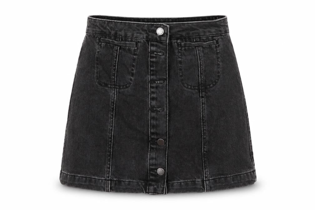 Topshop Womens Grey   A-Line Skirt Size 8