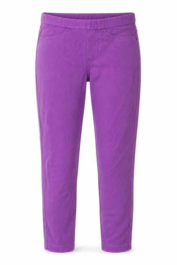 HUE Womens Purple Denim Jegging Jeans Size S L21 in