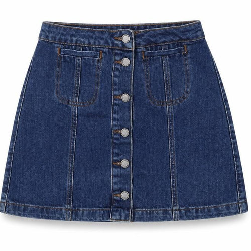 Topshop Womens Blue  Denim A-Line Skirt Size 8