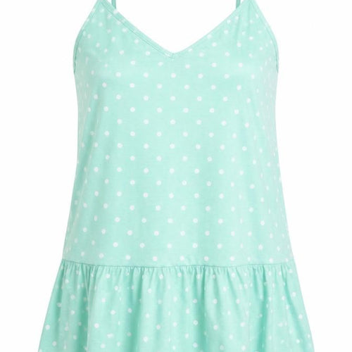 In the Style Womens Green Polka Dot  Basic Tank Size 8