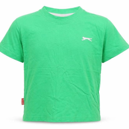 Slazenger Boys Green   Basic T-Shirt Size 5-6 Years
