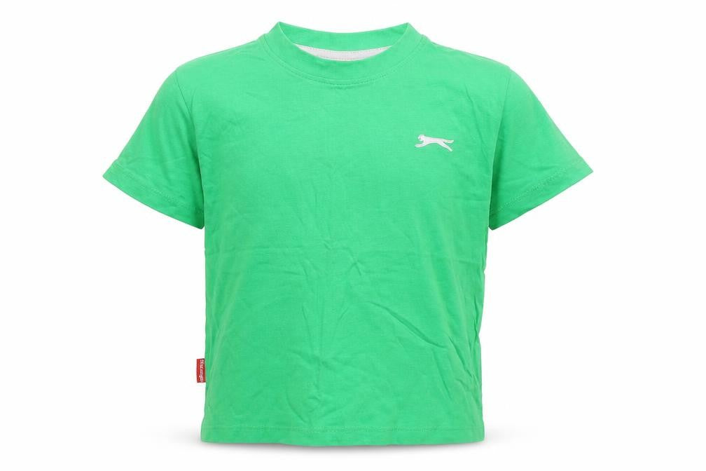 Slazenger Boys Green   Basic T-Shirt Size 5-6 Years