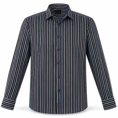 Redhering Mens Black Striped   Button-Up Size 15.5