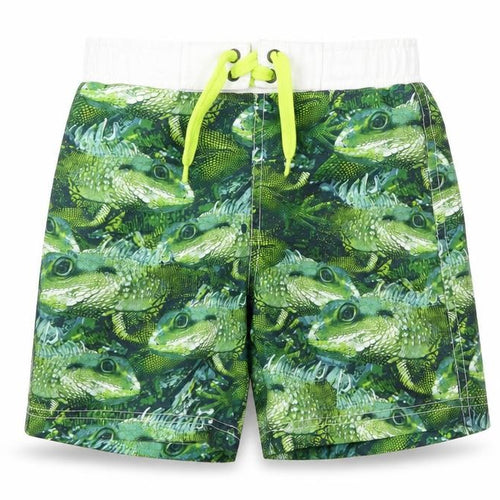 Blue Zoo Boys Green   Sweat Shorts Size 4-5 Years - lizard print