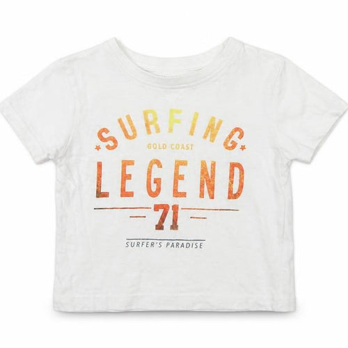 Primark Boys White   Basic T-Shirt Size 18-24 Months  - slogan