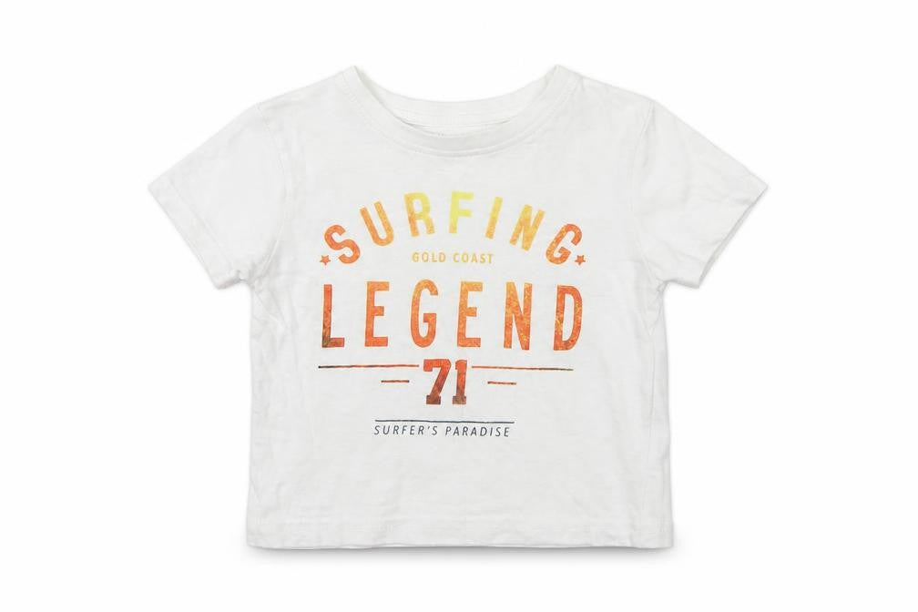 Primark Boys White   Basic T-Shirt Size 18-24 Months  - slogan