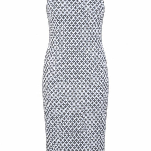 Miss Selfridge Womens Blue Geometric  Bodycon  Size 12