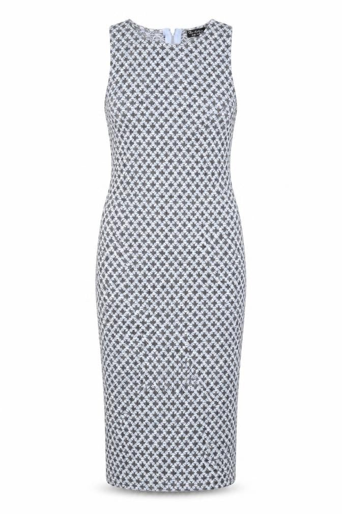 Miss Selfridge Womens Blue Geometric  Bodycon  Size 12