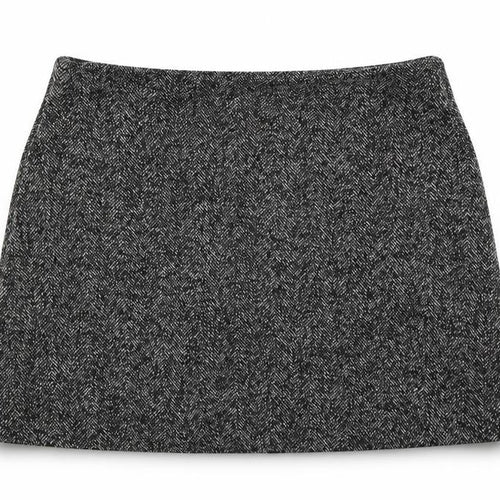 Topshop Womens Grey  Knit A-Line Skirt Size 8