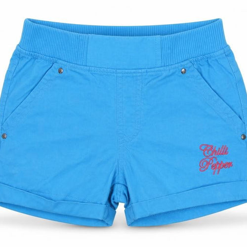 Chilli Pepper Girls Blue   Cut-Off Shorts Size 4-5 Years
