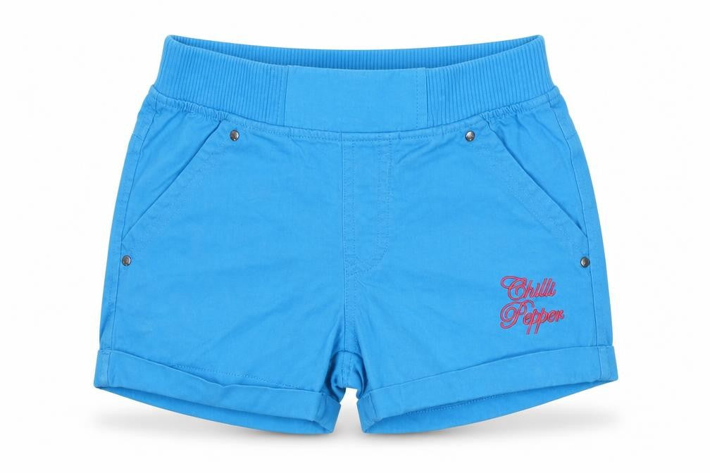 Chilli Pepper Girls Blue   Cut-Off Shorts Size 4-5 Years